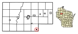 Location of Sheldon in Rusk County, Wisconsin.