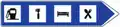 S-347 Destination signs for immediate exit to a zone, area or service road, with shared exit to a highway or dual carriageway