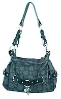 Hobo bag with top zipper, shoulder strap, and characteristic slouch in the middle