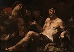 Job and His Comforters, Luca Giordano c. 1700