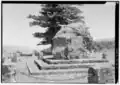 Sam Hill Memorial Rock, date unknown. Hill was one of the main promoters of the Columbia River Highway.