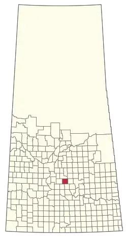 Location of the RM of Wood Creek No. 281 in Saskatchewan