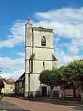 Church tower in Sainpuits