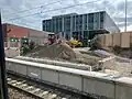 Work in progress at Salford Crescent Railway station July 2025