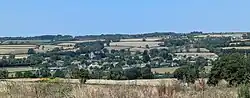 An overview of the village of Salford, Oxfordshire, England taken July 2025.