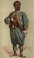 Italian actor Tommaso Salvini as Othello, 1875