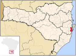 Location of Palhoça