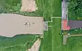 Aerial view of the pumping station