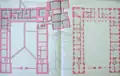 19th century floor plan of the castle
