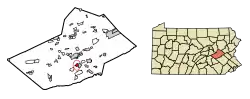 Location of Cressona in Schuylkill County, Pennsylvania