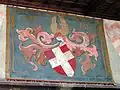Coat of arms of the House of Savoy, gules a cross argent[8]