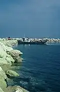 A diver floating weightlessly in the ocean.