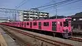 Set 9101 in plain pink livery in March 2017