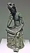 Semi-seated Bodhisattva Maitreya, Silla, first half of 7th century. Gilt bronze, h. 27.5 cm. National Museum of Korea.