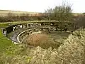 Remnants of the concrete emplacement at Semide