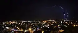 The city of Shazand at night