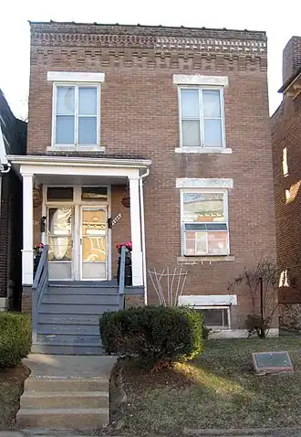 Image 39The Shelley House in St. Louis was the focus of a 1948 U.S. Supreme Court case that prohibited restrictive covenants in housing. (from History of Missouri)