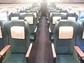 Green car interior