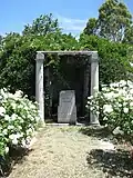 Front approach to the Myer gravesite.