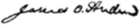 James Osgood Andrew's signature