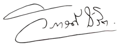 Vibhavadi Rangsit's signature