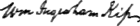 William Ingraham Kip's signature