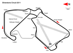 2011–2020: The pit lane was moved to the straight connecting Club and Abbey corners, making Abbey the new first corner.