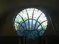 Stained glass window inside