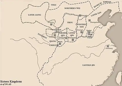 Zhai Wei in 391 AD