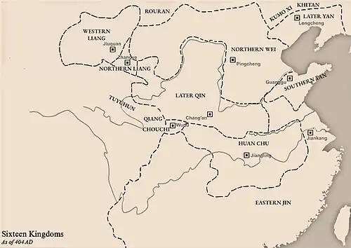Later Qin in 404 AD