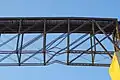 Buckling truss members near eastern end, 2025