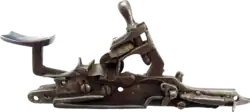 Internal view of a fired snaphance lock
