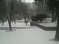 The plaza after a snowstorm in 2014