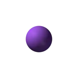 Ball and stick model of a sodium cation
