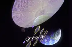 Image 10Concept for a space-based solar power system to beam energy down to Earth (from Outer space)