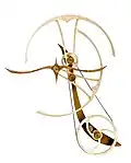 Solo is a spring-driven kinetic sculpture designed in 2014. The motion of flight has been a recurring theme in his work first appearing in 1988 in a sculpture called Flight.
