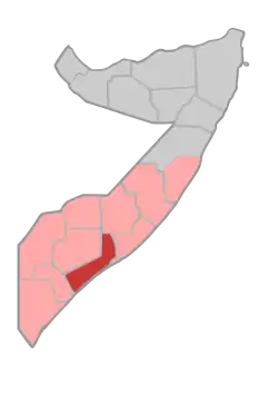 Location in Somalia