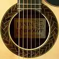 Braided Leather Rosette Guitar Inlay
