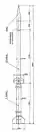 Diagram with Sonda I rocket dimensions