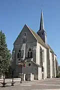 The austere Gothic church of Saint-Clair-Saint-Leger (12th century)