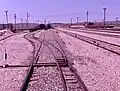 South Australian Railways broad and narrow gauge turnout -- both depart, BG ahead -- Gladstone (KNorgrove)