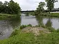 Confluence of Oder and Opava rivers