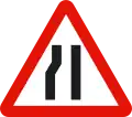 P-17b Road narrows on the left