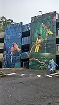 Springwood railway station carpark west end mural 2024