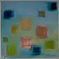 Squares, 90 x 90 cm. Currently situated in a private collection in Denmark.