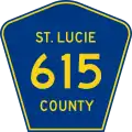 County Road 615 marker
