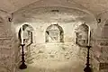 Reliquaries within the crypt.