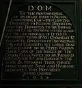 Grosvenor memorial (1624) in the Baptistery