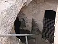 Staircase leading down to a cavern