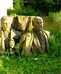 Rudolf Doležal, Vojtěch Hořínek: Statue of Lenin and Stalin in Olomouc (fragment)